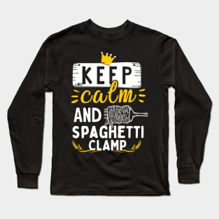 Keep Calm And Spaghetti Clamp Long Sleeve T-Shirt